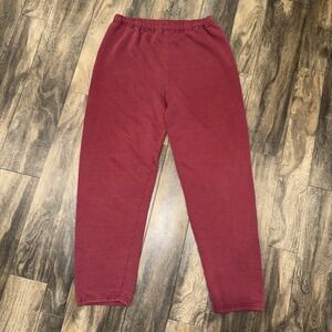 Vintage Russell Athletic Fleece Sweatpants Maroon Men's Size M Gym Wear
